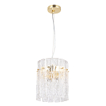 Подвесной светильник цилиндрической формы с текстурными стеклянными элементами Textured Glass Chandelier варинант исполнения - 2 | Loft Concept в Липецке