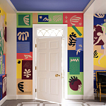 Обои ручная роспись в стиле Арт-деко Jazz Special Colourway on dyed silk with embroidery варинант исполнения - 2 | Loft Concept в Липецке