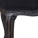 Кресло низкое в стиле прованс Черный Лен Louis French Armchair  варинант исполнения - 4 | Loft Concept в Липецке