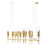 Люстра подвесная прямоугольная с 10-ю цилиндрическими плафонами LIAISON варинант исполнения - 1 | Loft Concept в Липецке