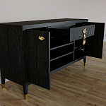 Комод-буфет Elsa Dreams Black с открытыми полками   варинант исполнения - 5 | Loft Concept в Липецке