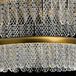 Люстра двухъярусная с золотого цвета и прозрачными подвесками Pettico варинант исполнения - 6 | Loft Concept в Липецке