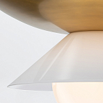 Подвесной светильник латунного цвета с конусовидным белым плафоном Quintiesse варинант исполнения - 10 | Loft Concept в Липецке