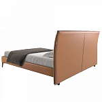 Кровать двуспальная коричневая из экокожи Modern Look варинант исполнения - 4 | Loft Concept в Липецке