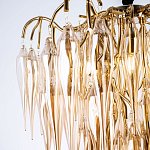 Люстра со стеклянными подвесками янтарного цвета Ambre Glass Chandelier 70 варинант исполнения - 2 | Loft Concept в Липецке