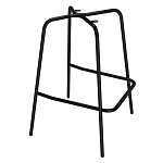 Барный стул со спинкой и подлокотниками на 4-х металлических ножках Douglas Rhombus Серый Велюр варинант исполнения - 5 | Loft Concept в Липецке