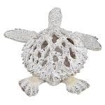 Статуэтка черепаха с ажурным панцирем и детализированной текстурой в белом цвете Marine Accessories варинант исполнения - 4 | Loft Concept в Липецке