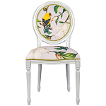 Стул светло-серый из натурального бука с изображением птиц и цветов Blooming Birds варинант исполнения - 1 | Loft Concept в Липецке