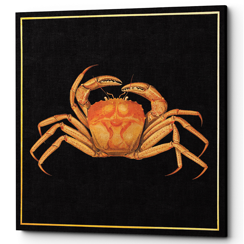 Постер Running Crab Poster Черный Оранжевый Постер Running Crab Poster Черный Оранжевый в Липецке | Loft Concept
