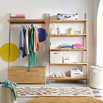 Корзина для белья из ткани букле Boucle Organizers Round варинант исполнения - 3 | Loft Concept в Липецке