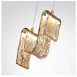 Подвесной светильник волнистой формы из фактурного стекла Wave варинант исполнения - 5 | Loft Concept в Липецке