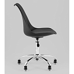 Офисный стул на металлическом основании EGGERY Black пластик варинант исполнения - 4 | Loft Concept в Липецке