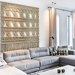 Панно на стену плетеное Макраме бежевый цвет  варинант исполнения - 12 | Loft Concept в Липецке