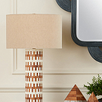 Настольная лампа с узором вдоль колоннообразного основания Brick Surface варинант исполнения - 4 | Loft Concept в Липецке