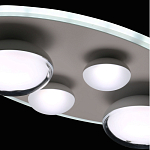 Потолочный светильник овальной формы белого цвета с 4-мя лампами Lunar Pebbles варинант исполнения - 9 | Loft Concept в Липецке