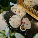 Шкатулка из эпоксидной смолы с цветами розовая Epoxy Resin Rectangular Box Pink варинант исполнения - 6 | Loft Concept в Липецке