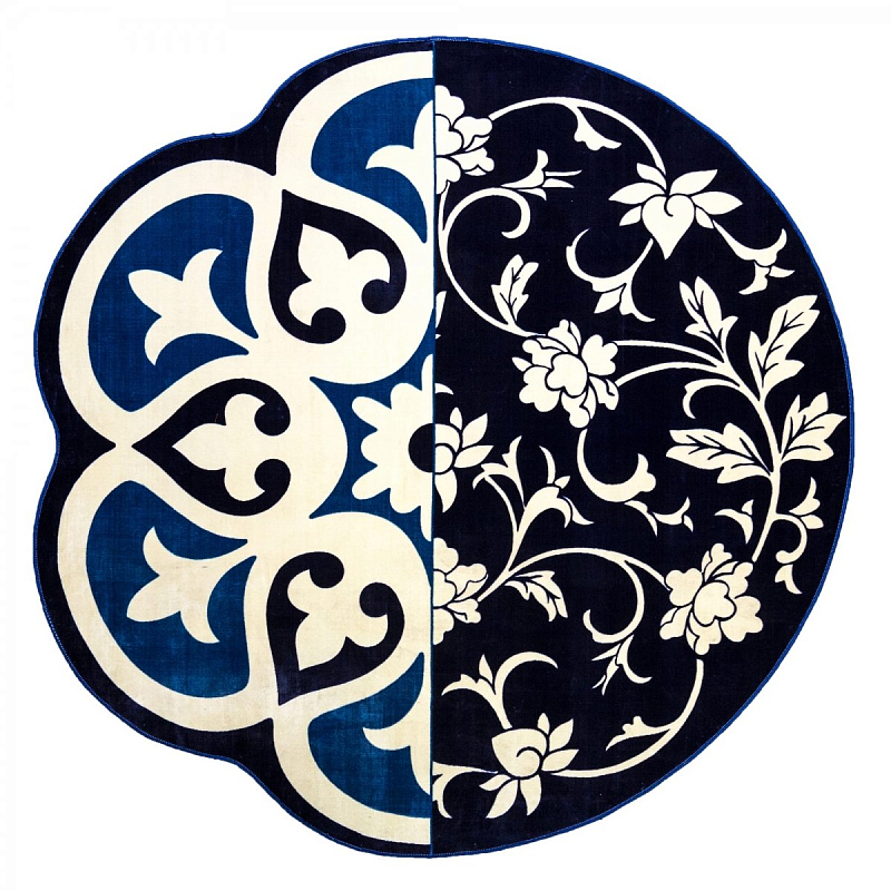 Ковер Seletti Hybrid Andria Синий Белый в Липецке | Loft Concept 