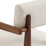 Кресло обеденное Alcove White Boucle из массива ореха варинант исполнения - 6 | Loft Concept в Липецке