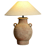 Настольная лампа керамическая с ручками и тканевым абажуром Eastern Tale варинант исполнения - 2 | Loft Concept в Липецке