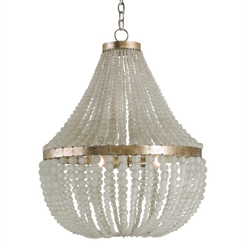 Люстра каплевидной формы с подвесками в виде круглых прозрачных бусин Crystal Bead Chandelier Серебряный Прозрачный Люстра каплевидной формы с подвесками в виде круглых прозрачных бусин Crystal Bead Chandelier Серебряный Прозрачный в Липецке | Loft Concept