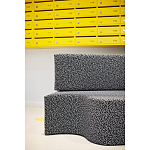 Дизайнерский модульный диван волнистой формы с цветным принтом Poltronova Superonda Sofa варинант исполнения - 19 | Loft Concept в Липецке