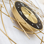 Часы настенные из металла с чёрным циферблатом Current Time варинант исполнения - 3 | Loft Concept в Липецке