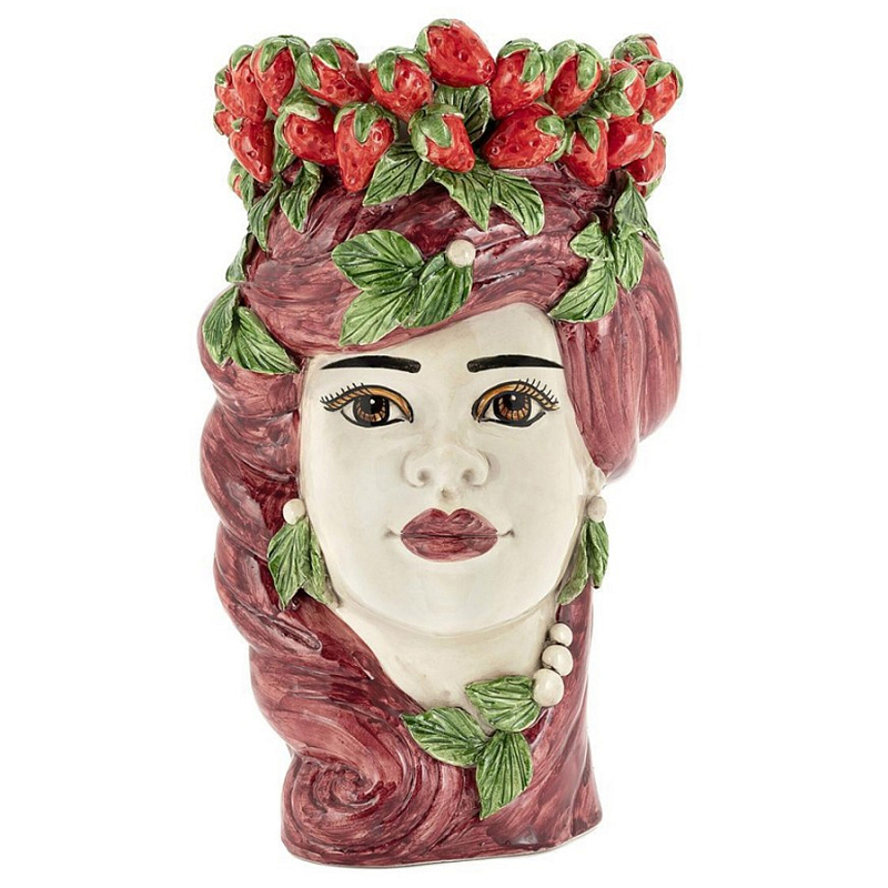 Ваза Vase Strawberries Head Lady Bordeaux Белый Красный Зеленый Бургундский красный Ваза Vase Strawberries Head Lady Bordeaux Белый Красный Зеленый Бургундский красный в Липецке | Loft Concept