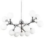 Люстра с плафонами из стеклянных шаров Pearls Suspension Chrome Chandelier варинант исполнения - 1 | Loft Concept в Липецке