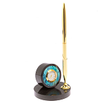 Часы настольные с ручкой из натурального камня Stone Clock варинант исполнения - 2 | Loft Concept в Липецке