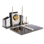 Настольный письменный набор из мрамора и змеевика с гербом России Marble Accessory варинант исполнения - 2 | Loft Concept в Липецке