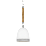 Подвесной светильник белый колоколообразный с декоративной обмоткой из веревки Hinkley варинант исполнения - 1 | Loft Concept в Липецке