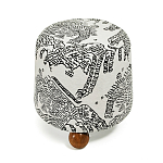 Пуф Wakonda с Круглыми ножками Черно-Белый орнамент варинант исполнения - 2 | Loft Concept в Липецке