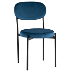 Стул с круглым сиденьем на металлическом основании ALFIE CHAIR Blue варинант исполнения - 1 | Loft Concept в Липецке