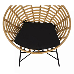 Стул круглый с ротанговым плетением Round Wicker Stool варинант исполнения - 5 | Loft Concept в Липецке