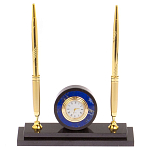 Часы настольные с двумя ручками из натурального камня Stone Clock варинант исполнения - 4 | Loft Concept в Липецке