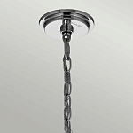 Люстра круглая цвета хром с вертикальными стеклянными трубками и круглыми подвесками Kichler варинант исполнения - 3 | Loft Concept в Липецке