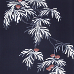 Обои ручная роспись Silk Tree Special Colourway on Empire Blue dyed silk варинант исполнения - 1 | Loft Concept в Липецке