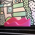 Дизайнерский модульный диван волнистой формы с цветным принтом Poltronova Superonda Sofa варинант исполнения - 13 | Loft Concept в Липецке