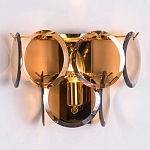 Бра с круглыми стеклянными подвесками Cardiel Amber Glass Wall Lamp варинант исполнения - 2 | Loft Concept в Липецке