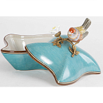 Фарфоровая шкатулка с птицей Eden Garden Blue варинант исполнения - 5 | Loft Concept в Липецке