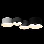 Потолочный светильник с 4-мя цилиндрическими абажурами белого серого и черного цвета Urban Dome варинант исполнения - 2 | Loft Concept в Липецке