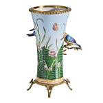 Ваза из фарфора с птицами на бронзовой ветке Garden of Eden варинант исполнения - 2 | Loft Concept в Липецке