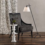 Торшер с черным наклонным корпусом и конусовидным абажуром Black Tripod варинант исполнения - 5 | Loft Concept в Липецке