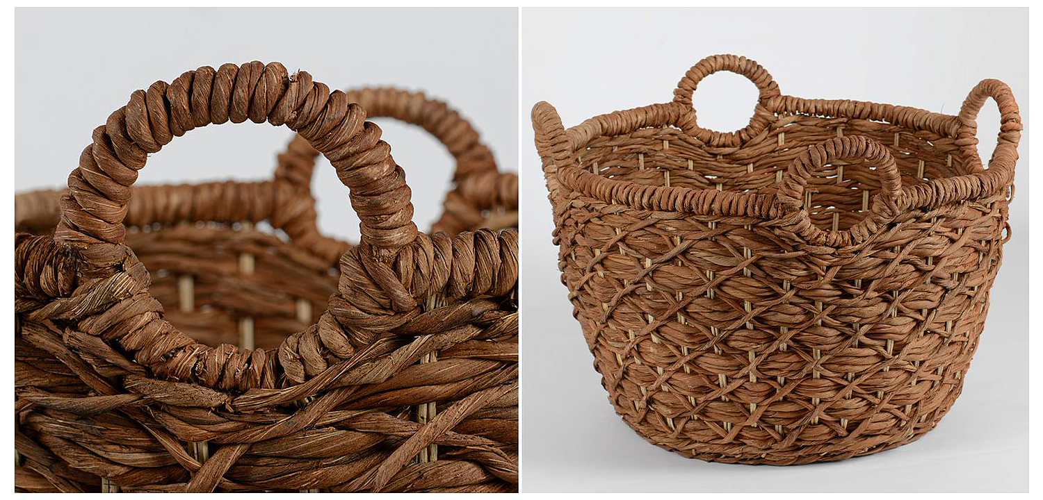 Корзина плетеная Wicker basket 4 handles Корзина плетеная Wicker basket 4 handles - Loft-Concept в Липецке