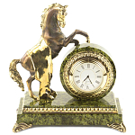 Часы настольные бронзовые с декором в виде коня Horse Stone Clock варинант исполнения - 3 | Loft Concept в Липецке