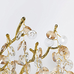 Бра золотого цвета с ветвями и прозрачными хрустальнымих подвесками Droplet Chandelier варинант исполнения - 3 | Loft Concept в Липецке