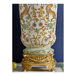 Ваза из фарфора на бронзовом основании Turquoise Blooming Garden варинант исполнения - 6 | Loft Concept в Липецке