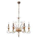 Люстра с 6-ю лампочками и изогнутыми прозрачными элементами из стекла Twisted Glass Candles Chandelier варинант исполнения - 2 | Loft Concept в Липецке