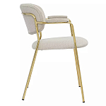 Стул Singer Chair с подлокотниками серый на золотистых ножках варинант исполнения - 2 | Loft Concept в Липецке