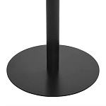 Круглый обеденный стол с белой мраморной столешницей White Tabletop on Black Base варинант исполнения - 5 | Loft Concept в Липецке